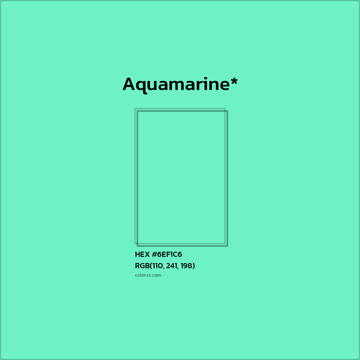 HEX #6EF1C6 Color Name, Color Code, Palettes, Similar Paints, Images