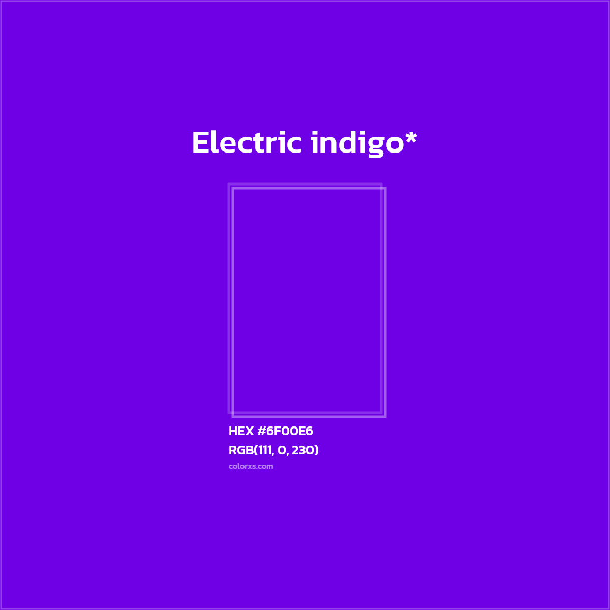 HEX #6F00E6 Color Name, Color Code, Palettes, Similar Paints, Images
