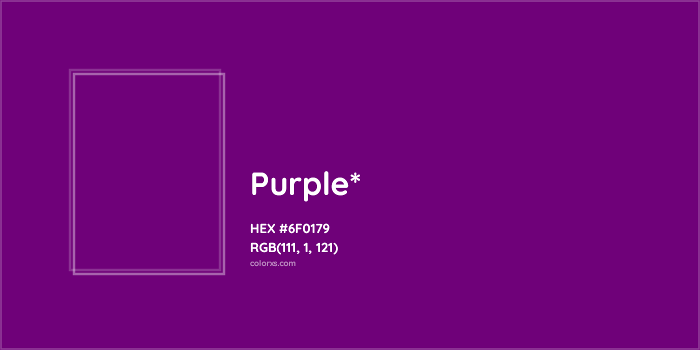HEX #6F0179 Color Name, Color Code, Palettes, Similar Paints, Images