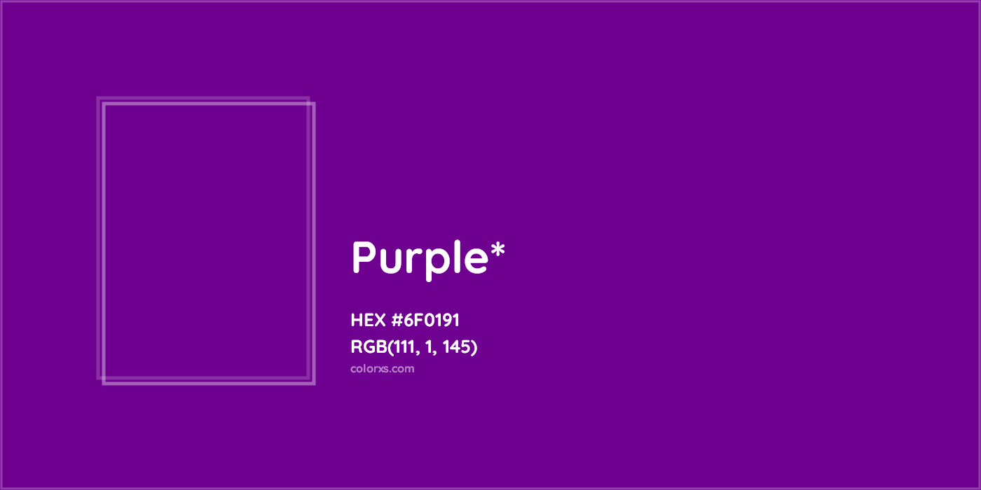 HEX #6F0191 Color Name, Color Code, Palettes, Similar Paints, Images