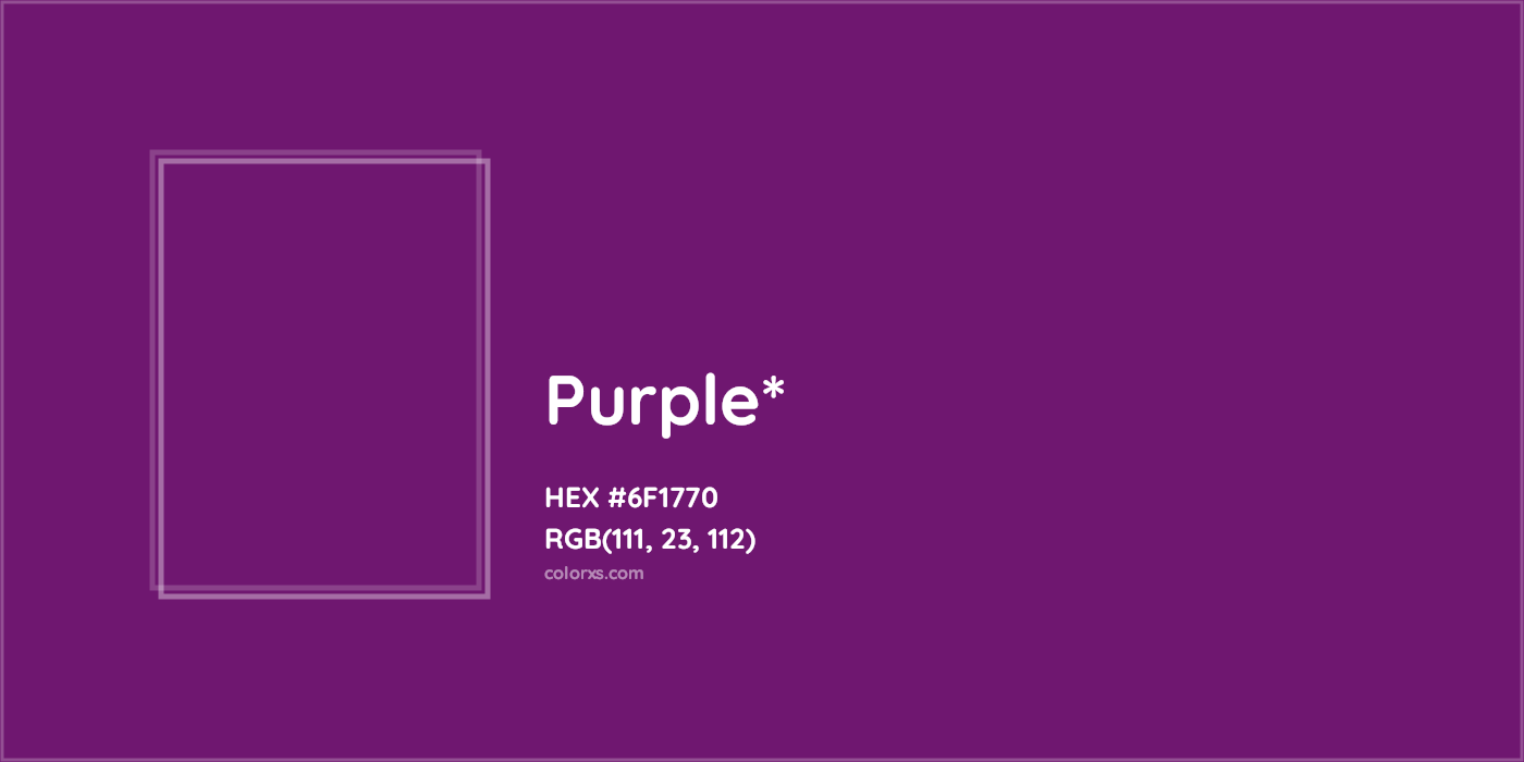 HEX #6F1770 Color Name, Color Code, Palettes, Similar Paints, Images