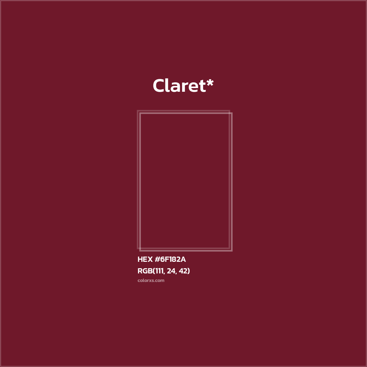 HEX #6F182A Color Name, Color Code, Palettes, Similar Paints, Images