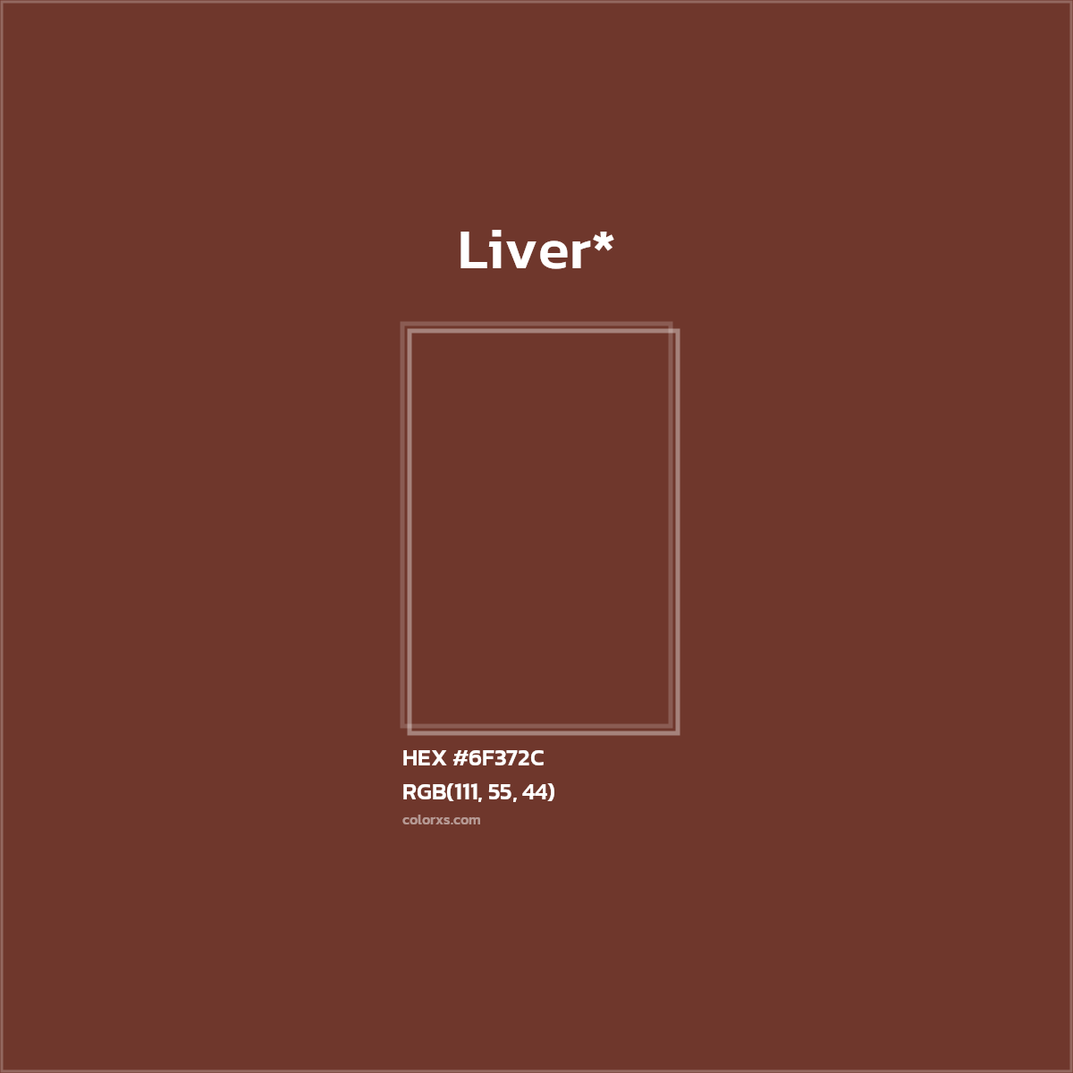 HEX #6F372C Color Name, Color Code, Palettes, Similar Paints, Images