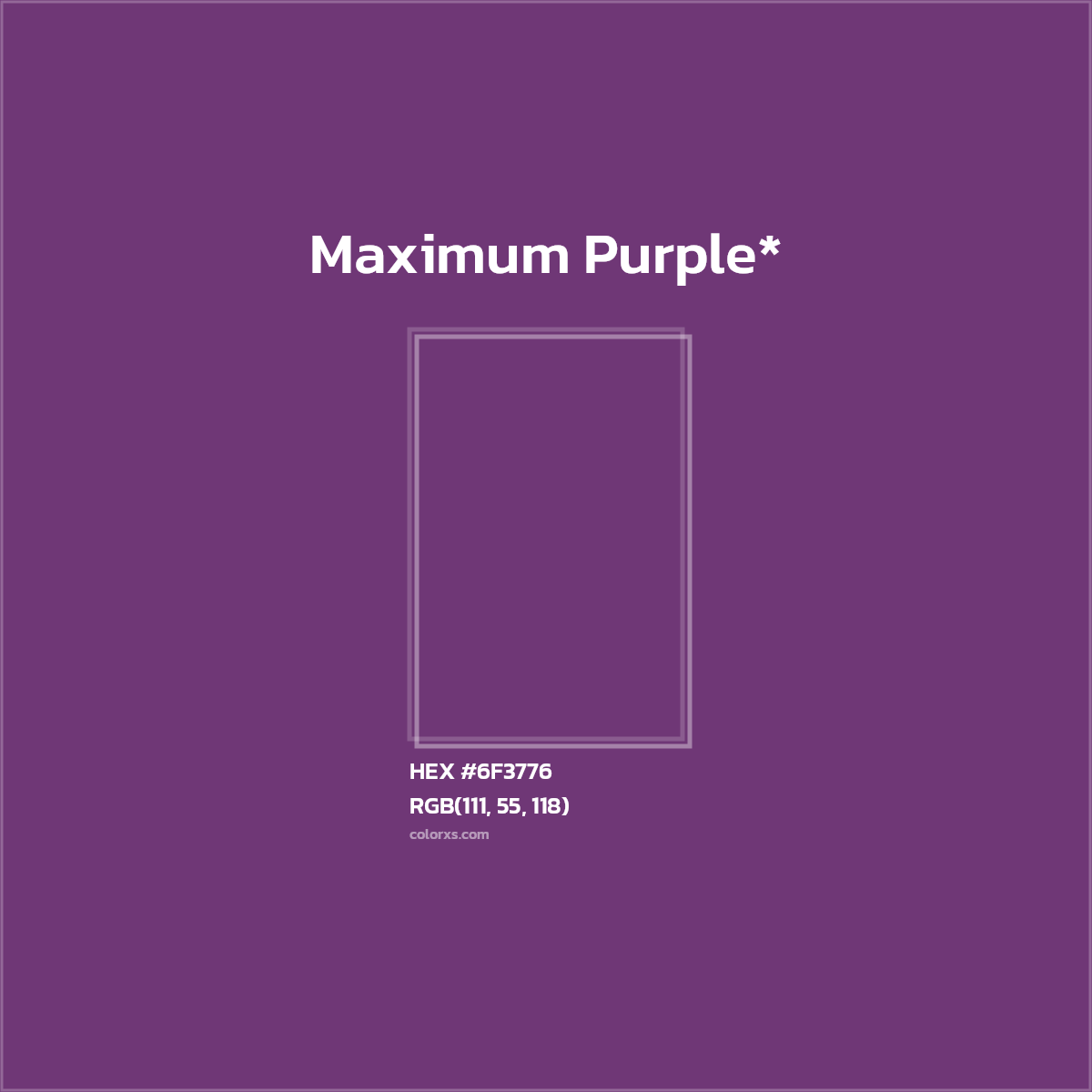 HEX #6F3776 Color Name, Color Code, Palettes, Similar Paints, Images