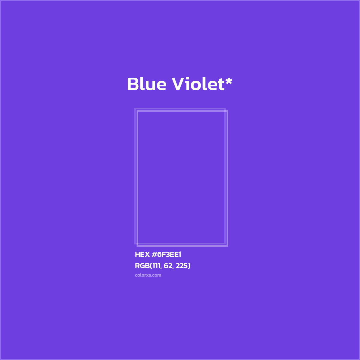 HEX #6F3EE1 Color Name, Color Code, Palettes, Similar Paints, Images
