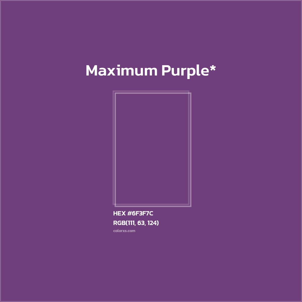 HEX #6F3F7C Color Name, Color Code, Palettes, Similar Paints, Images