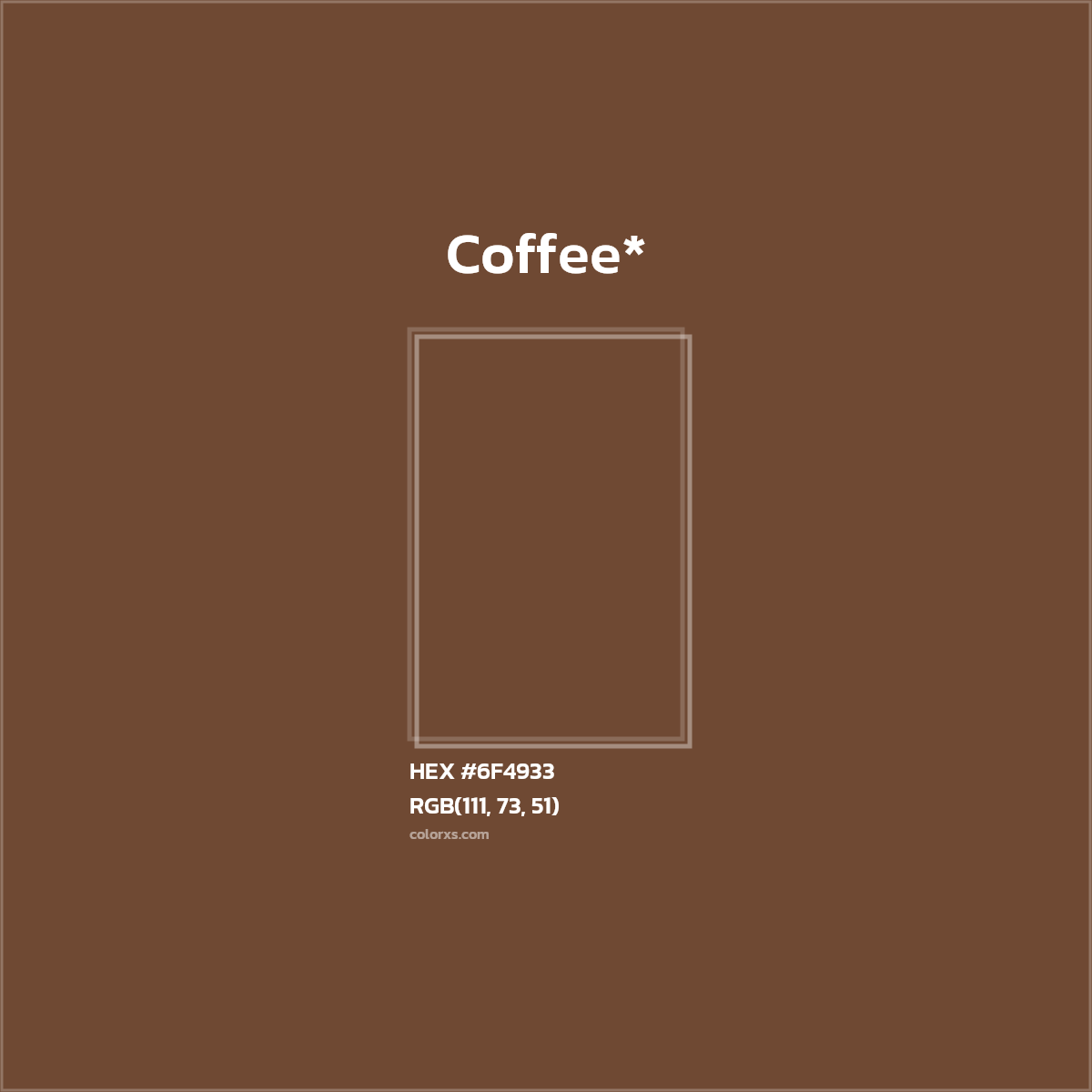 HEX #6F4933 Color Name, Color Code, Palettes, Similar Paints, Images