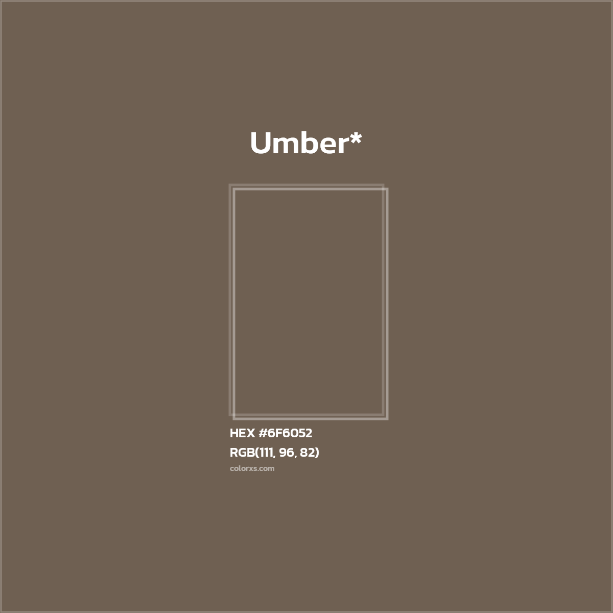 HEX #6F6052 Color Name, Color Code, Palettes, Similar Paints, Images