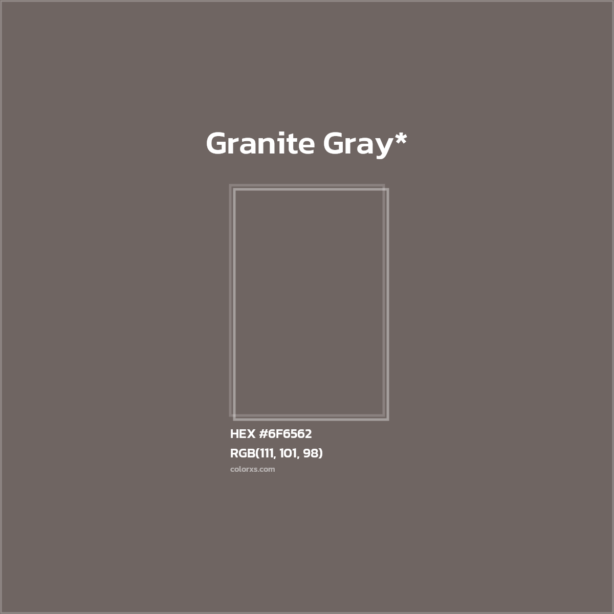 HEX #6F6562 Color Name, Color Code, Palettes, Similar Paints, Images