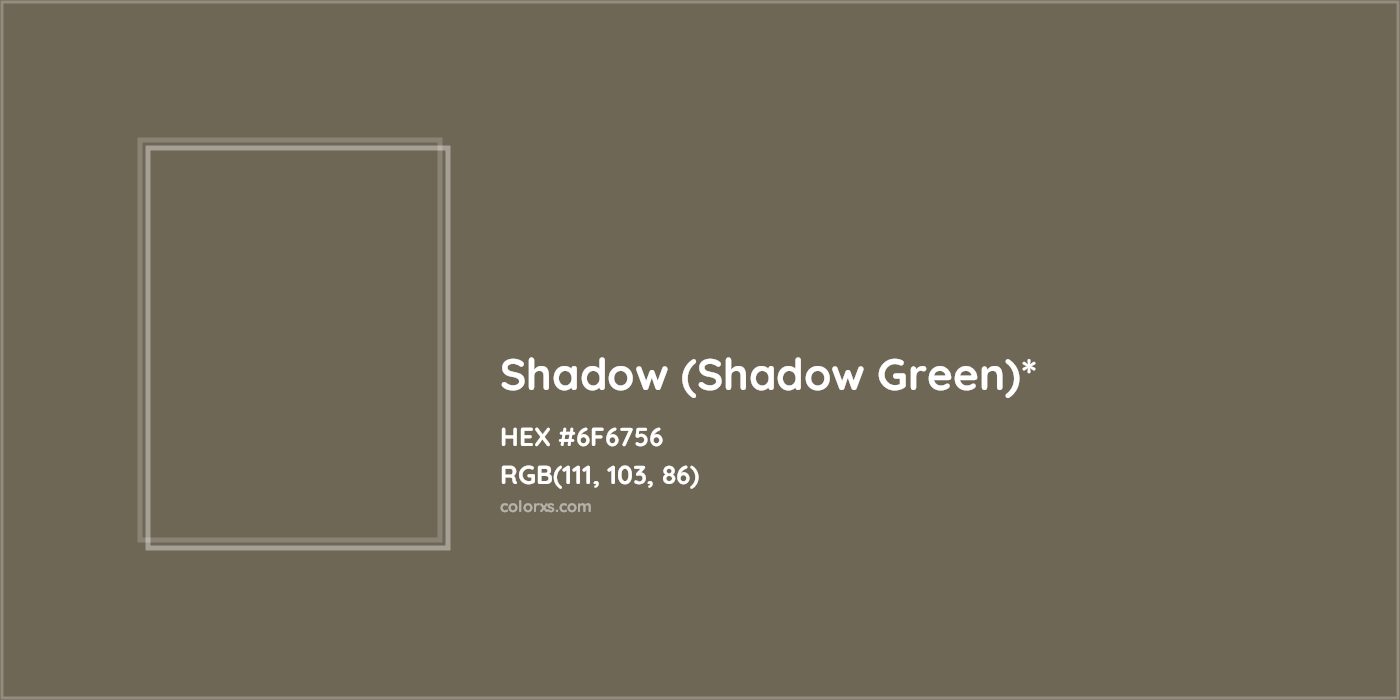 HEX #6F6756 Color Name, Color Code, Palettes, Similar Paints, Images