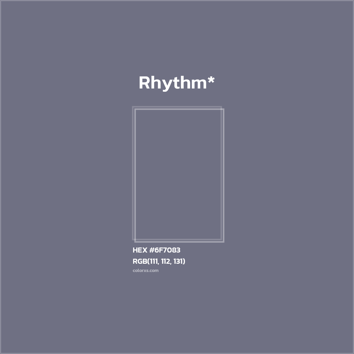 HEX #6F7083 Color Name, Color Code, Palettes, Similar Paints, Images