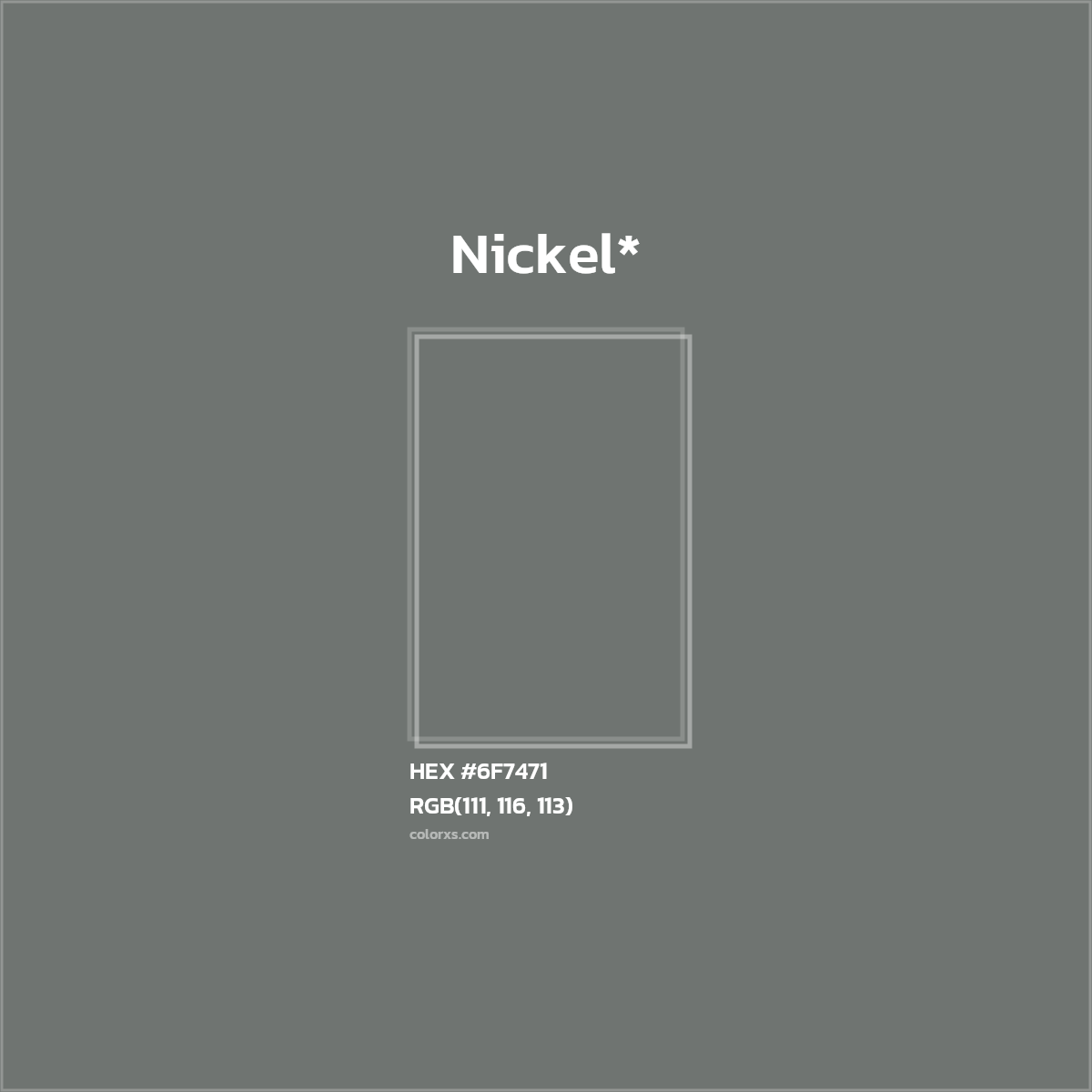 HEX #6F7471 Color Name, Color Code, Palettes, Similar Paints, Images
