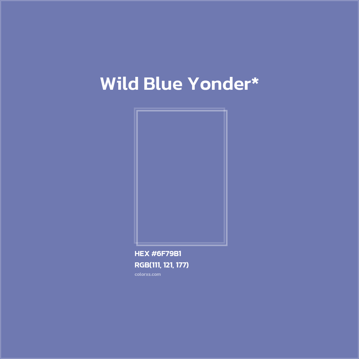 HEX #6F79B1 Color Name, Color Code, Palettes, Similar Paints, Images