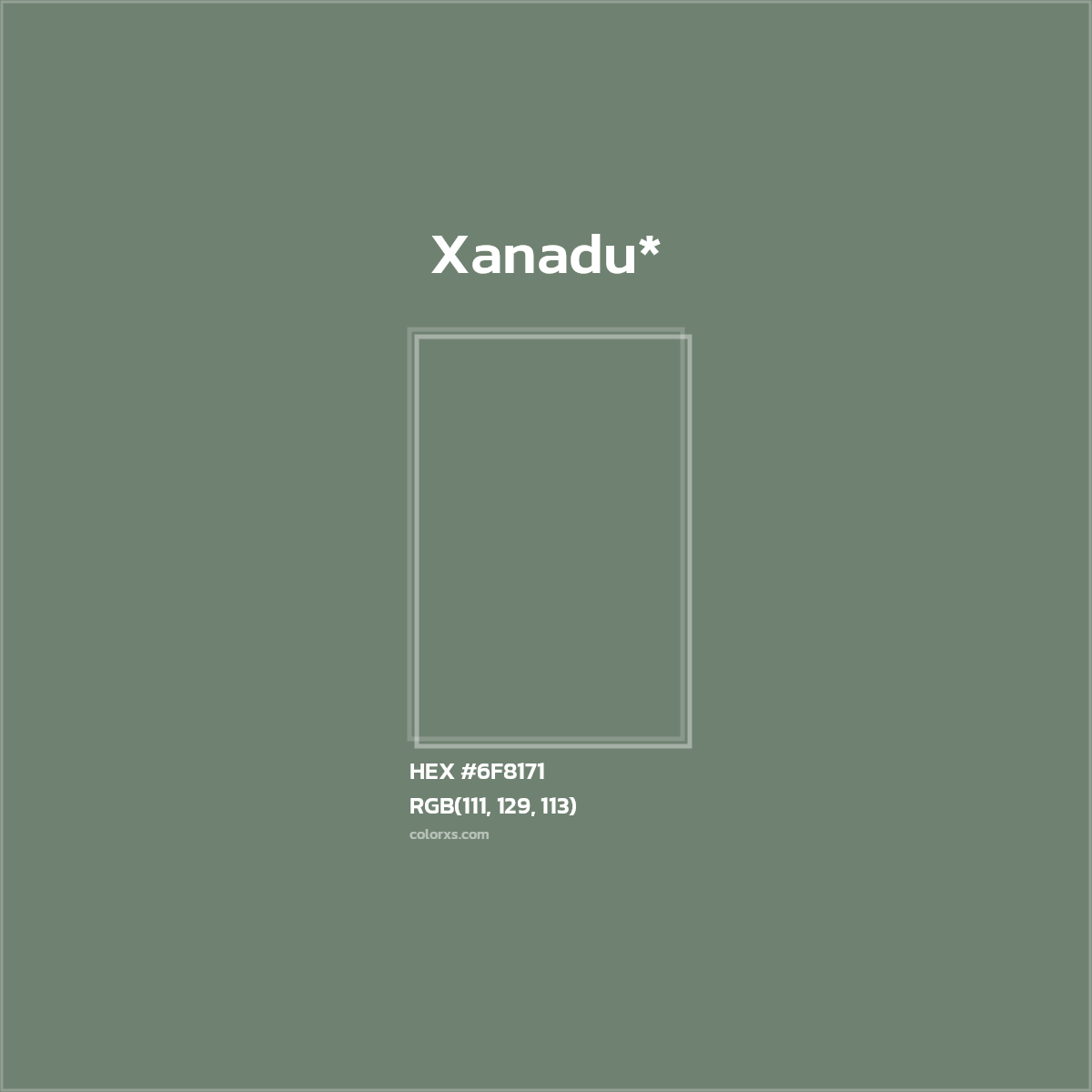 HEX #6F8171 Color Name, Color Code, Palettes, Similar Paints, Images