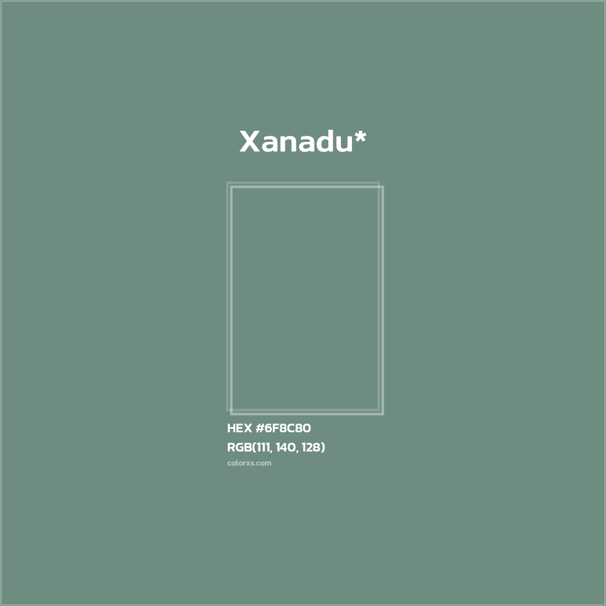 HEX #6F8C80 Color Name, Color Code, Palettes, Similar Paints, Images
