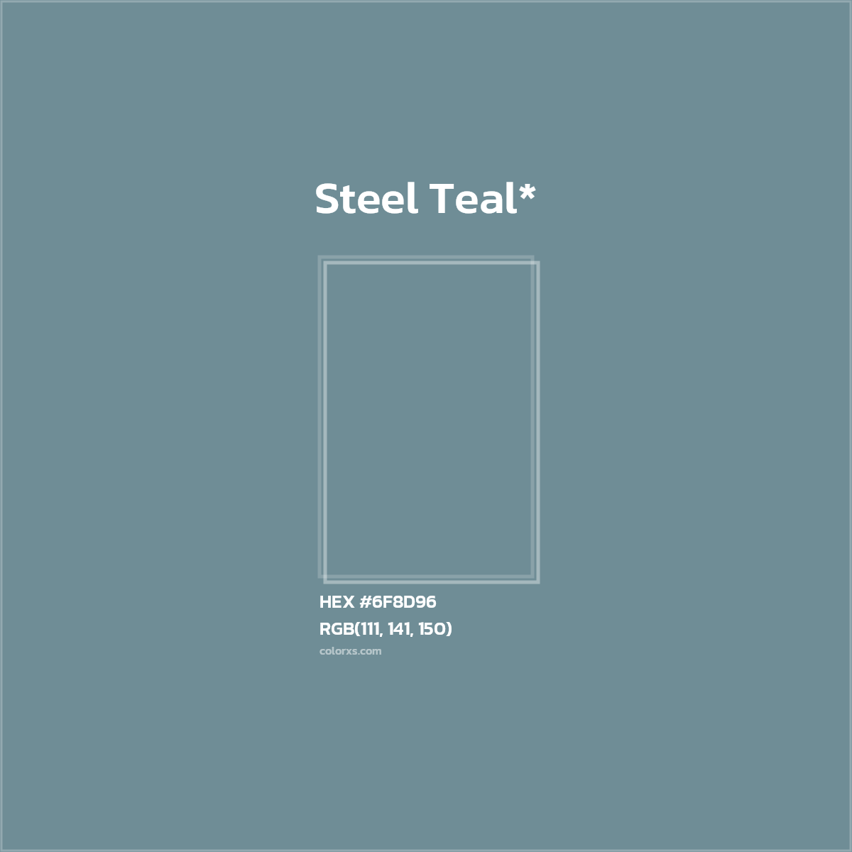 HEX #6F8D96 Color Name, Color Code, Palettes, Similar Paints, Images