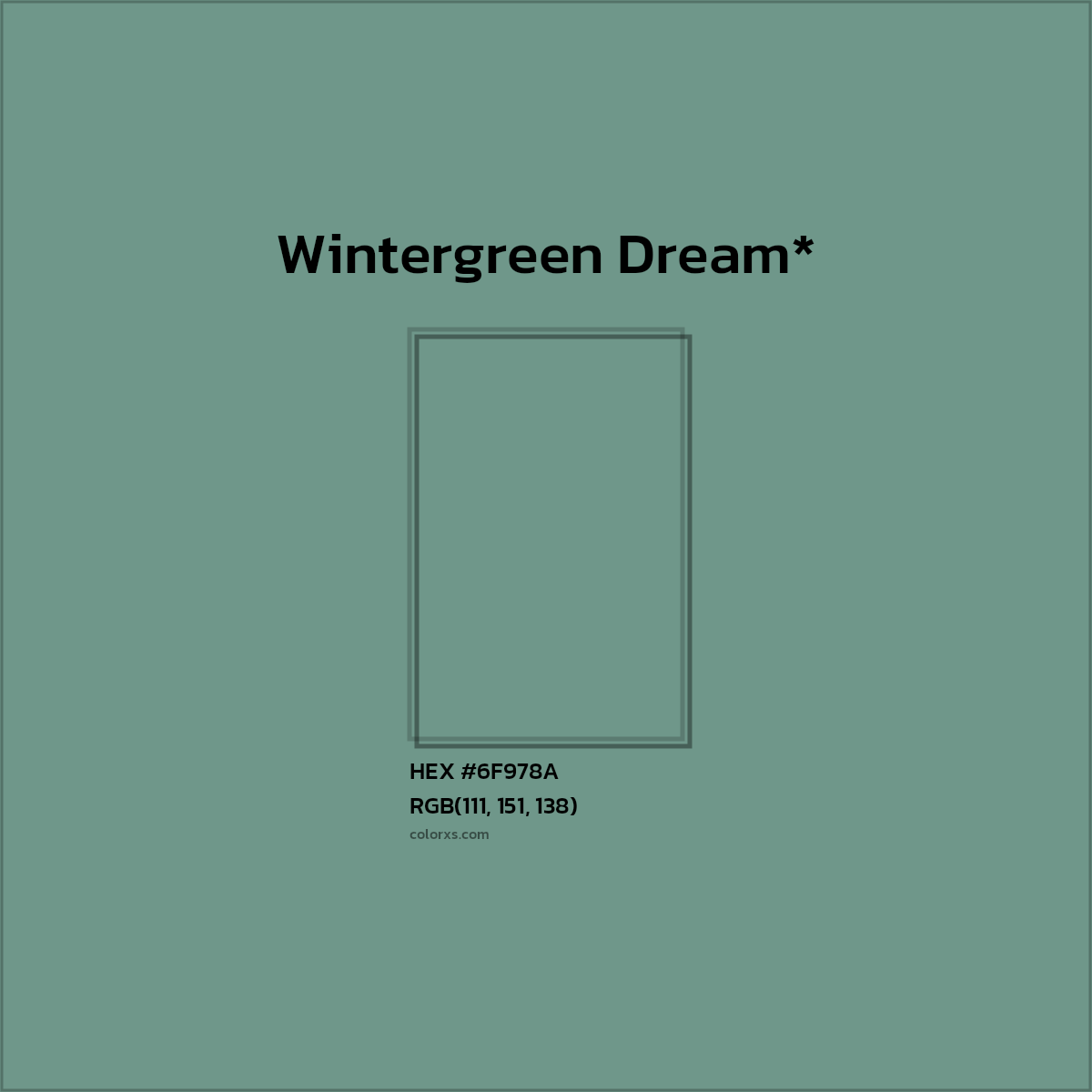 HEX #6F978A Color Name, Color Code, Palettes, Similar Paints, Images