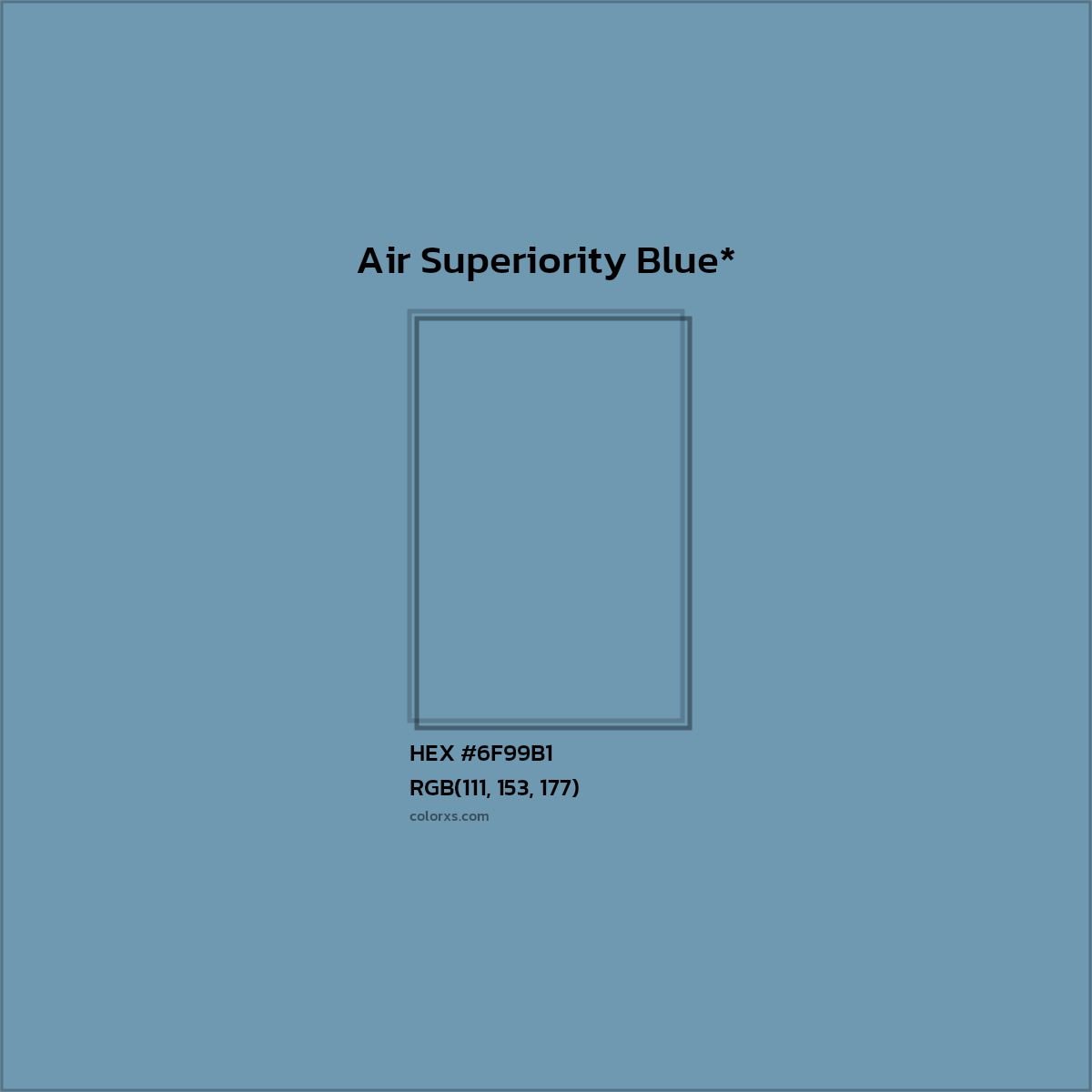 HEX #6F99B1 Color Name, Color Code, Palettes, Similar Paints, Images