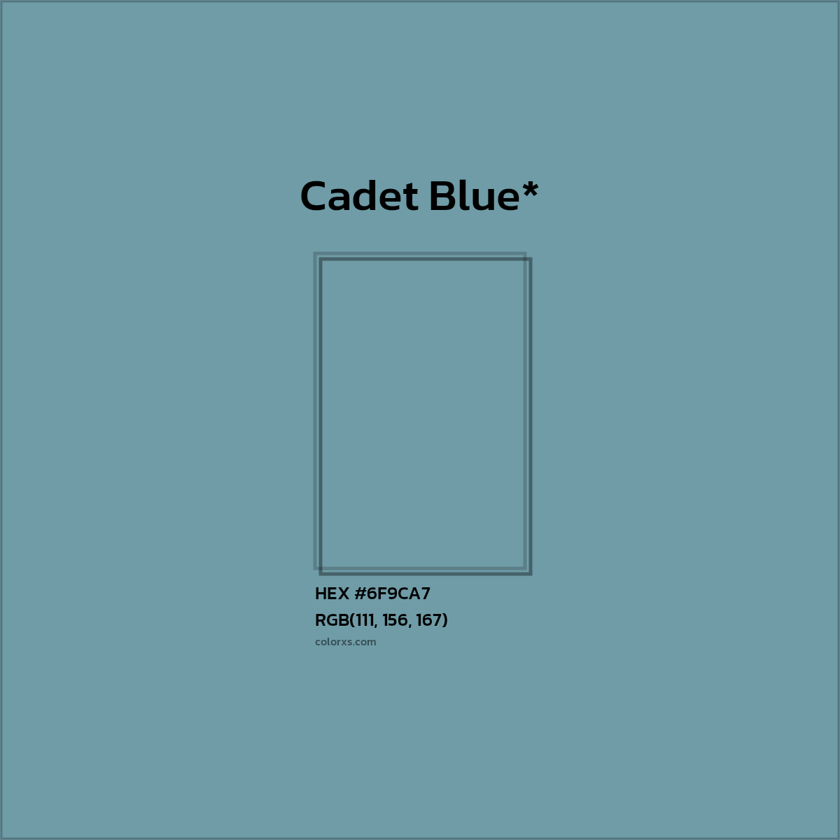 HEX #6F9CA7 Color Name, Color Code, Palettes, Similar Paints, Images