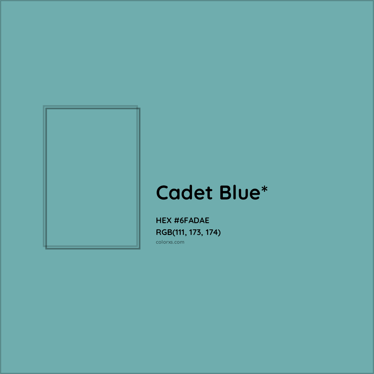 HEX #6FADAE Color Name, Color Code, Palettes, Similar Paints, Images