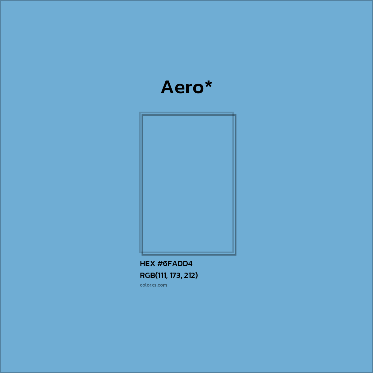 HEX #6FADD4 Color Name, Color Code, Palettes, Similar Paints, Images