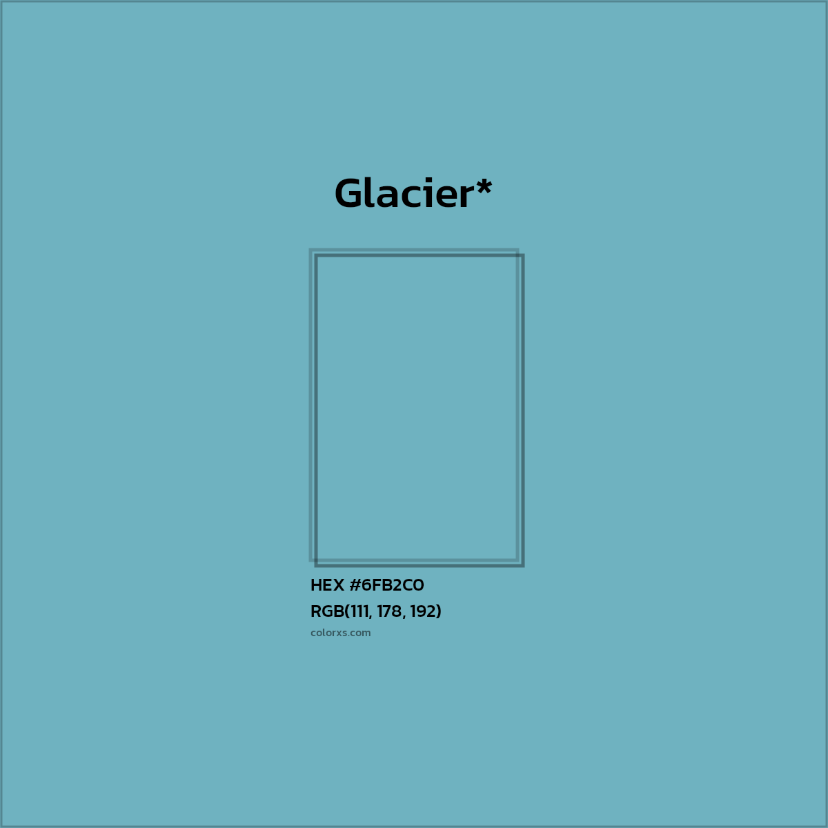 HEX #6FB2C0 Color Name, Color Code, Palettes, Similar Paints, Images
