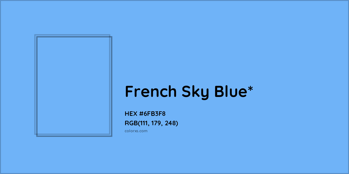 HEX #6FB3F8 Color Name, Color Code, Palettes, Similar Paints, Images
