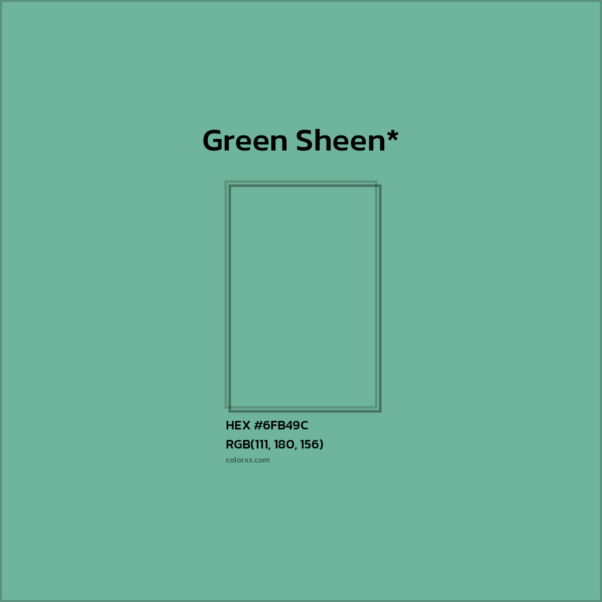 HEX #6FB49C Color Name, Color Code, Palettes, Similar Paints, Images