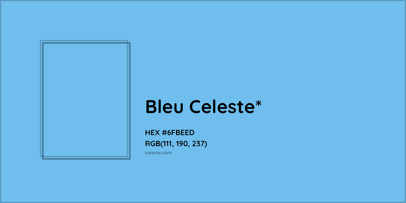 HEX #6FBEED Color Name, Color Code, Palettes, Similar Paints, Images