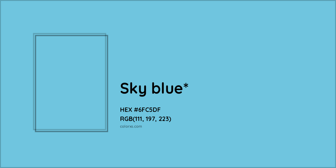 HEX #6FC5DF Color Name, Color Code, Palettes, Similar Paints, Images