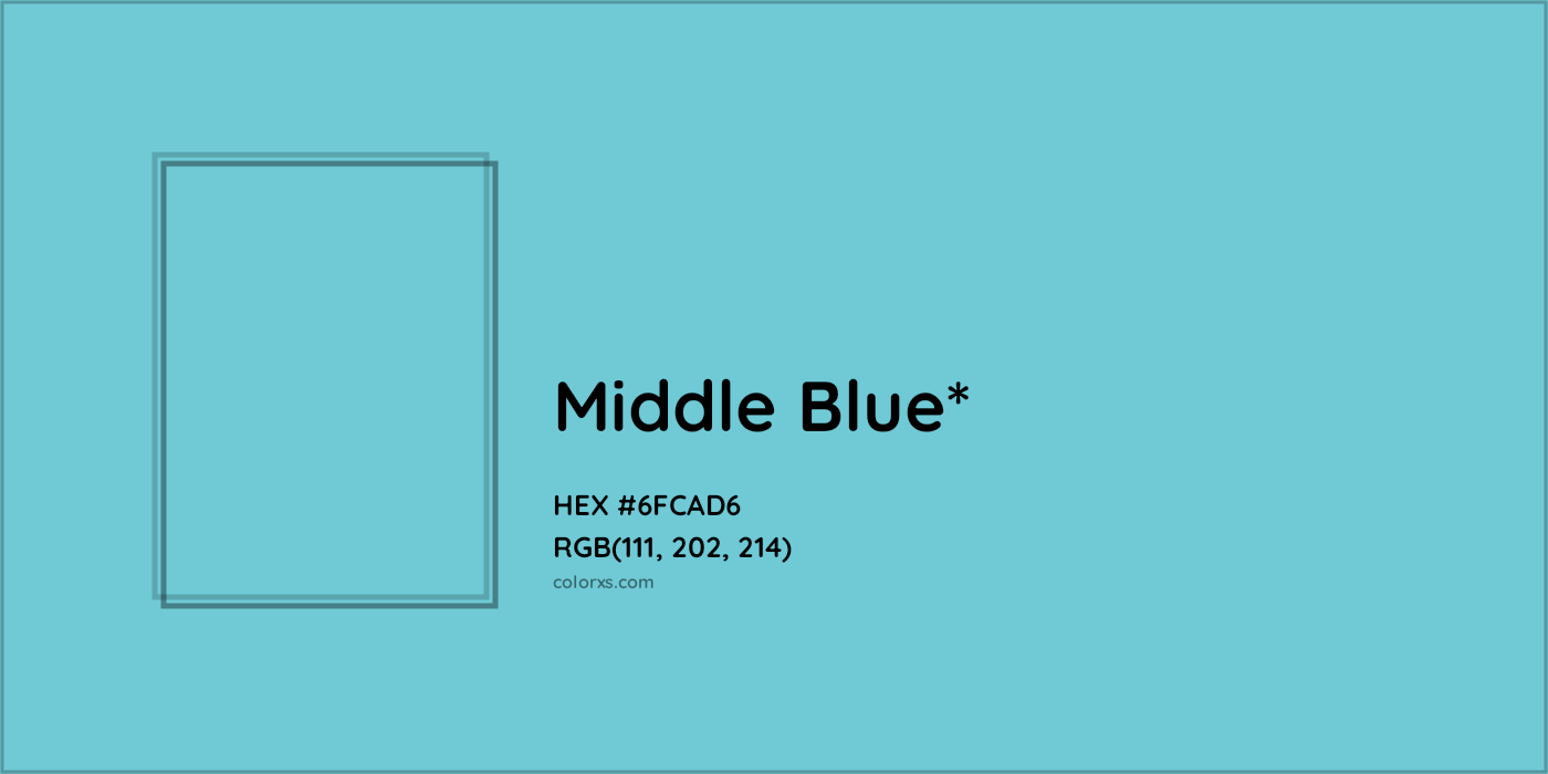 HEX #6FCAD6 Color Name, Color Code, Palettes, Similar Paints, Images