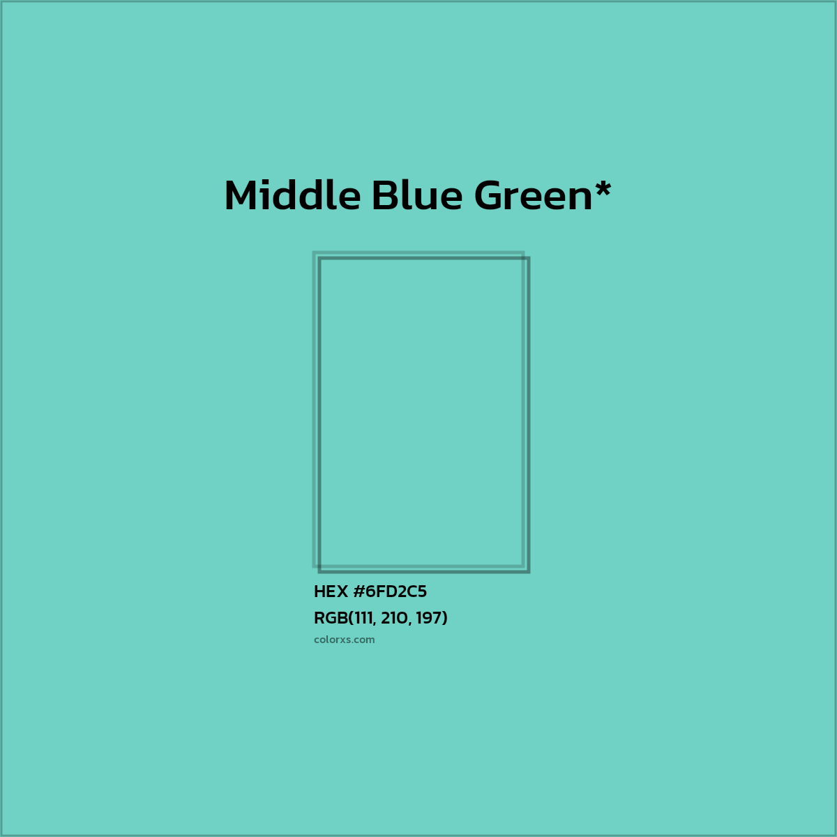 HEX #6FD2C5 Color Name, Color Code, Palettes, Similar Paints, Images