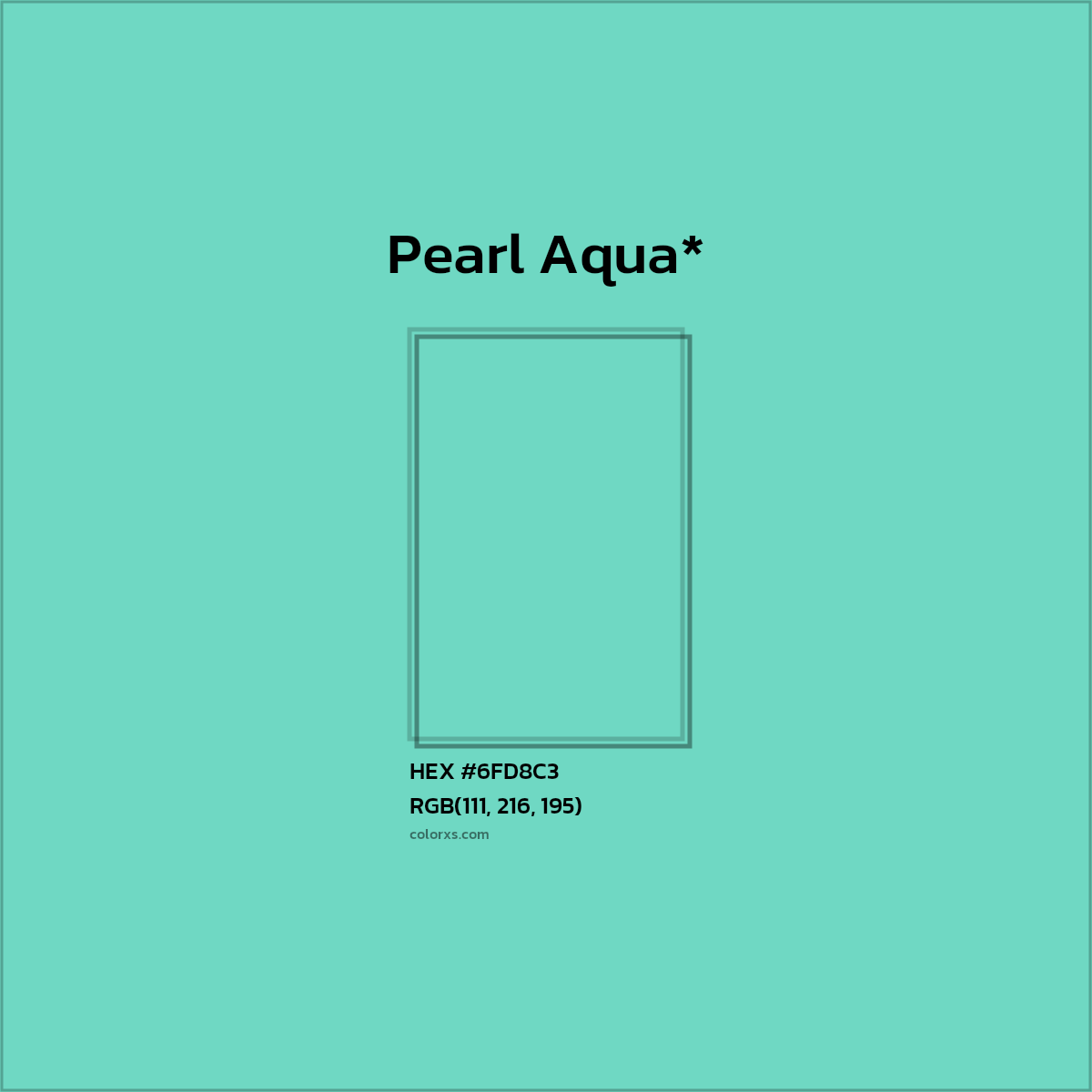 HEX #6FD8C3 Color Name, Color Code, Palettes, Similar Paints, Images