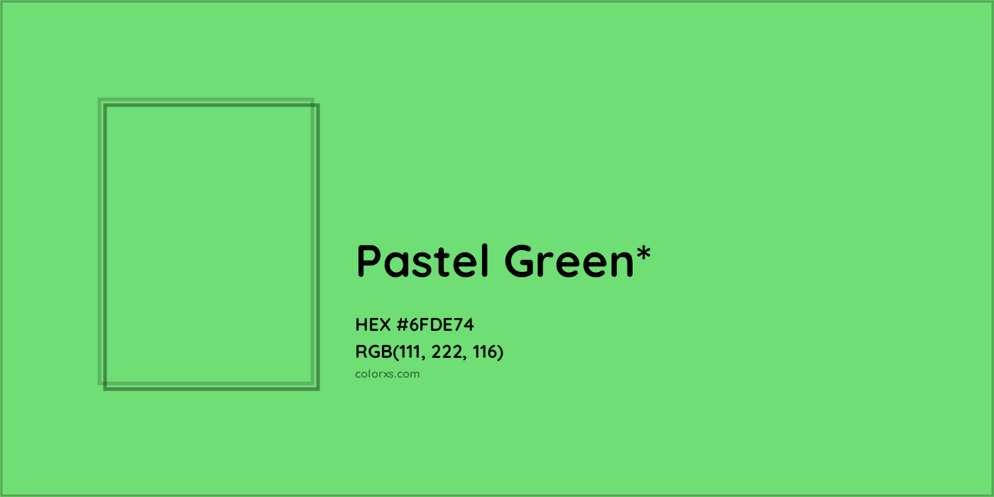HEX #6FDE74 Color Name, Color Code, Palettes, Similar Paints, Images