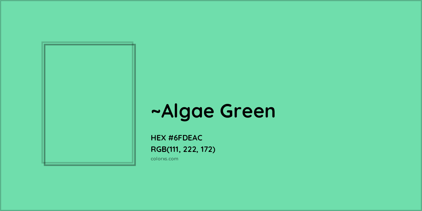 HEX #6FDEAC Color Name, Color Code, Palettes, Similar Paints, Images