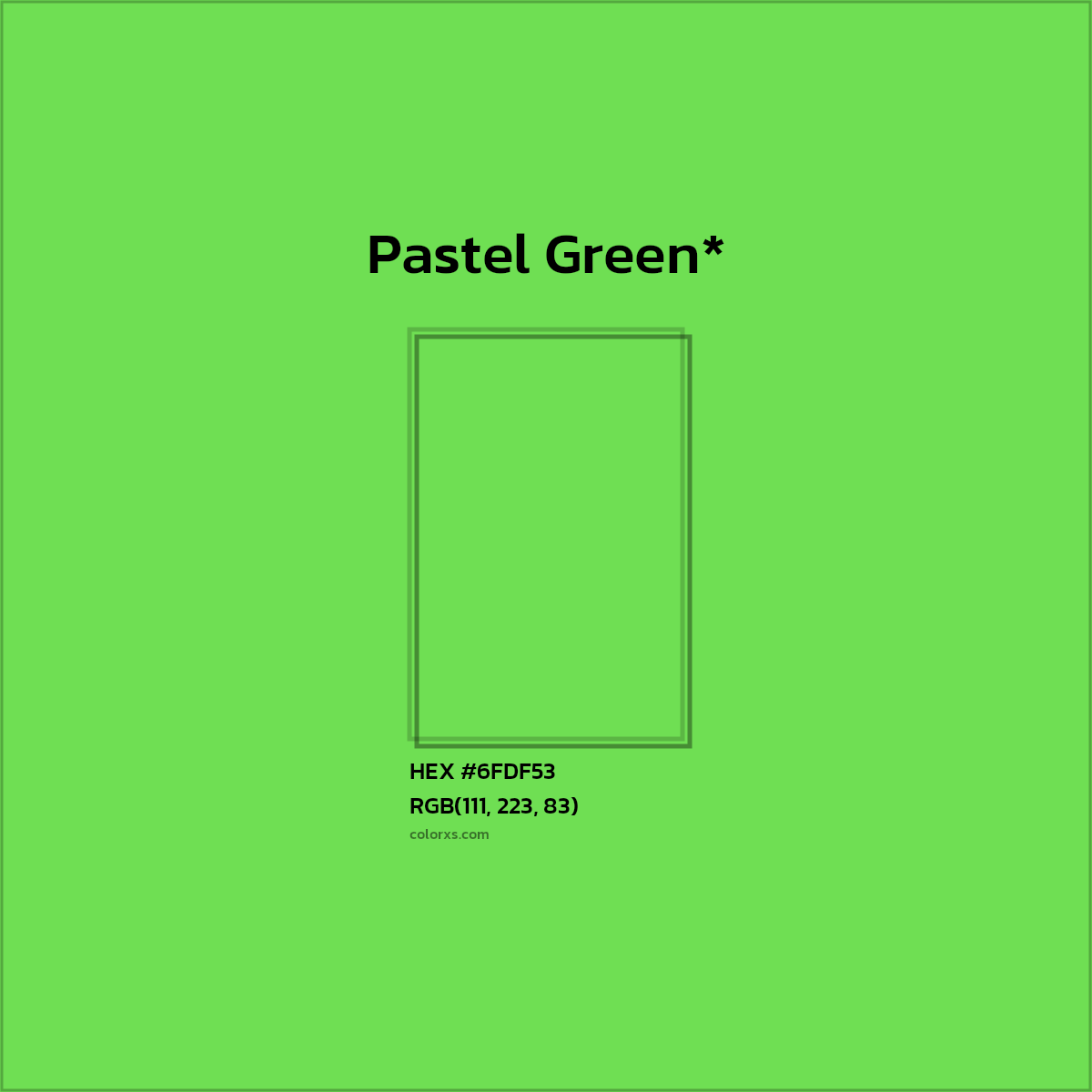 HEX #6FDF53 Color Name, Color Code, Palettes, Similar Paints, Images