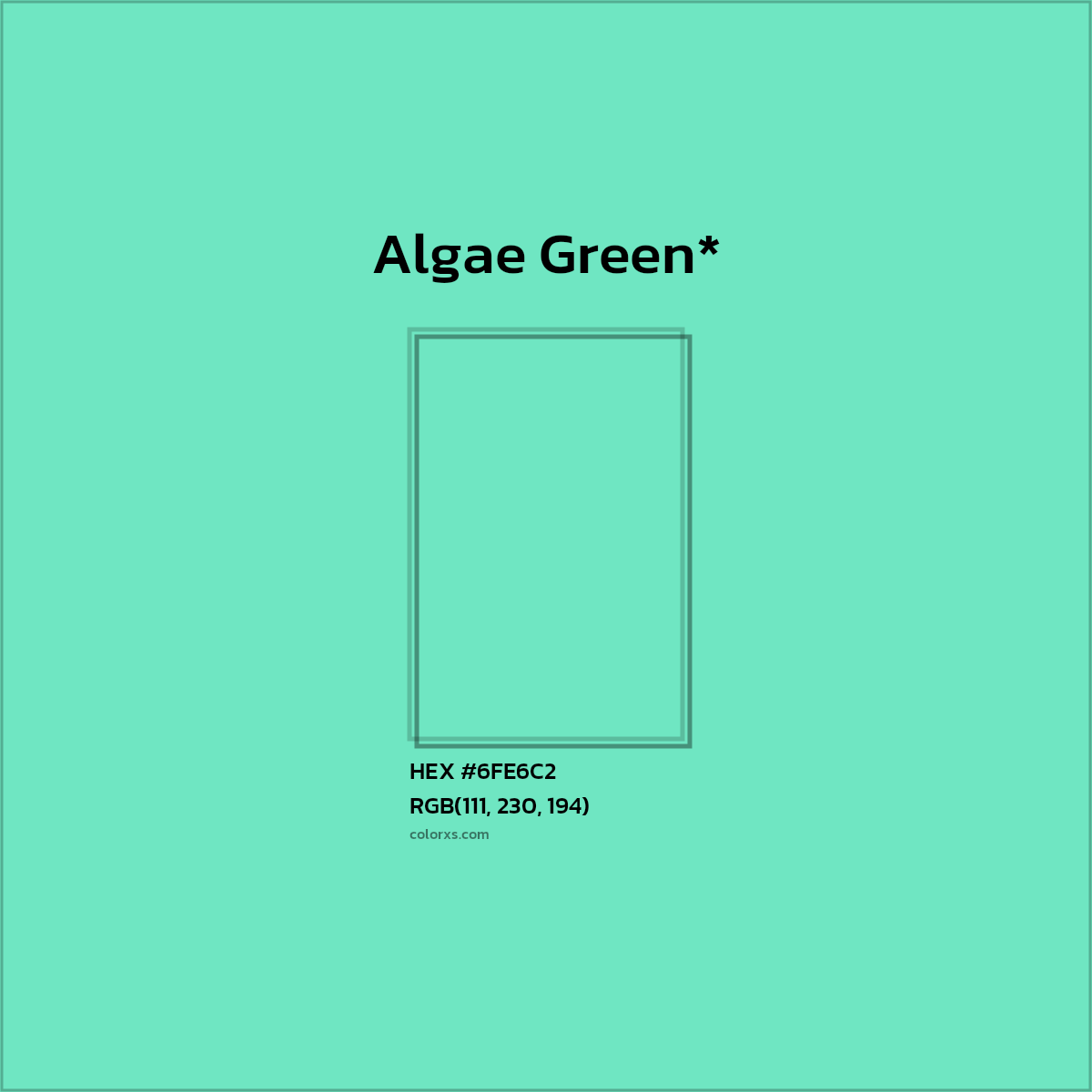 HEX #6FE6C2 Color Name, Color Code, Palettes, Similar Paints, Images