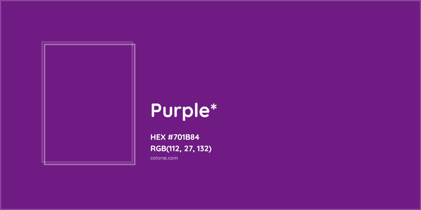 HEX #701B84 Color Name, Color Code, Palettes, Similar Paints, Images