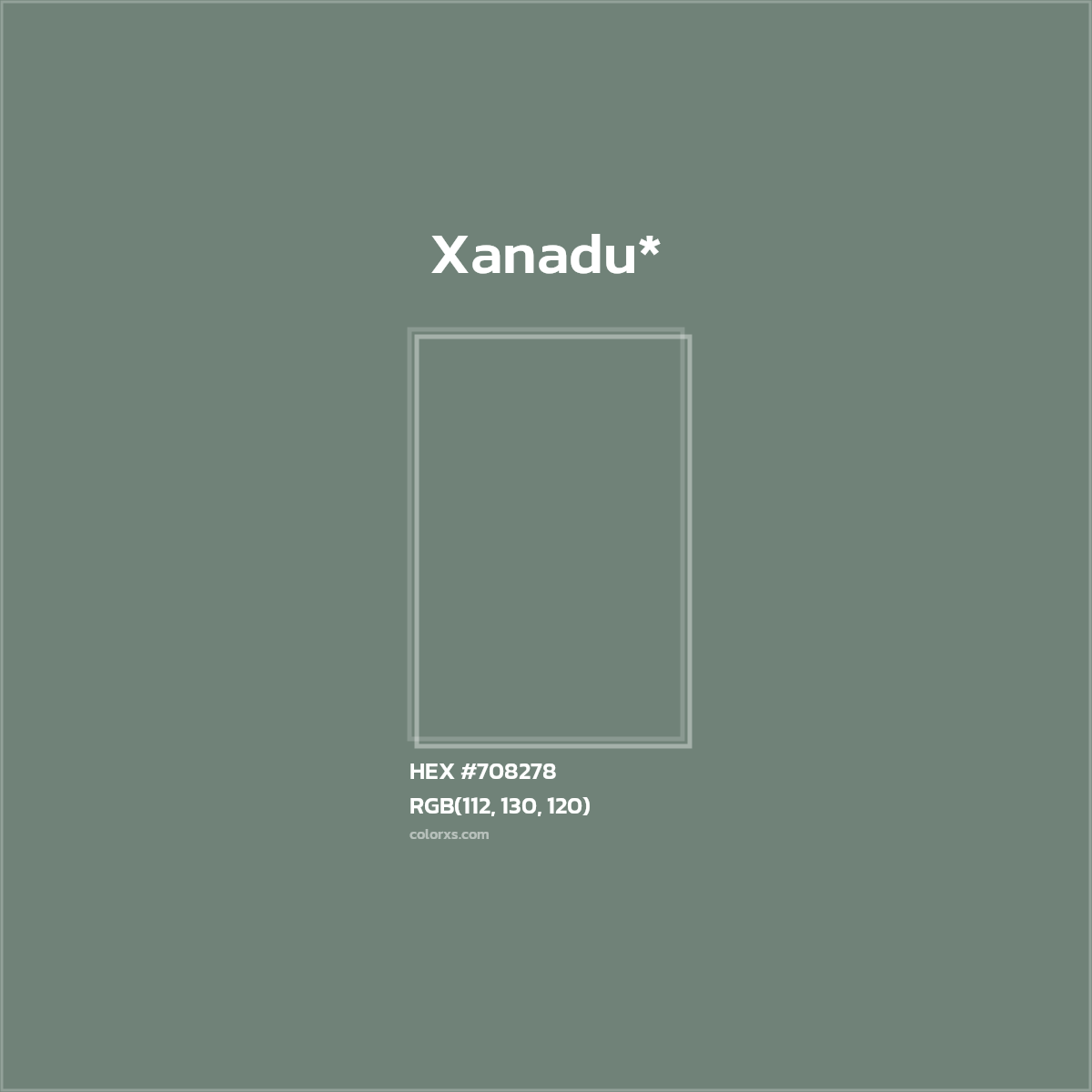 HEX #708278 Color Name, Color Code, Palettes, Similar Paints, Images