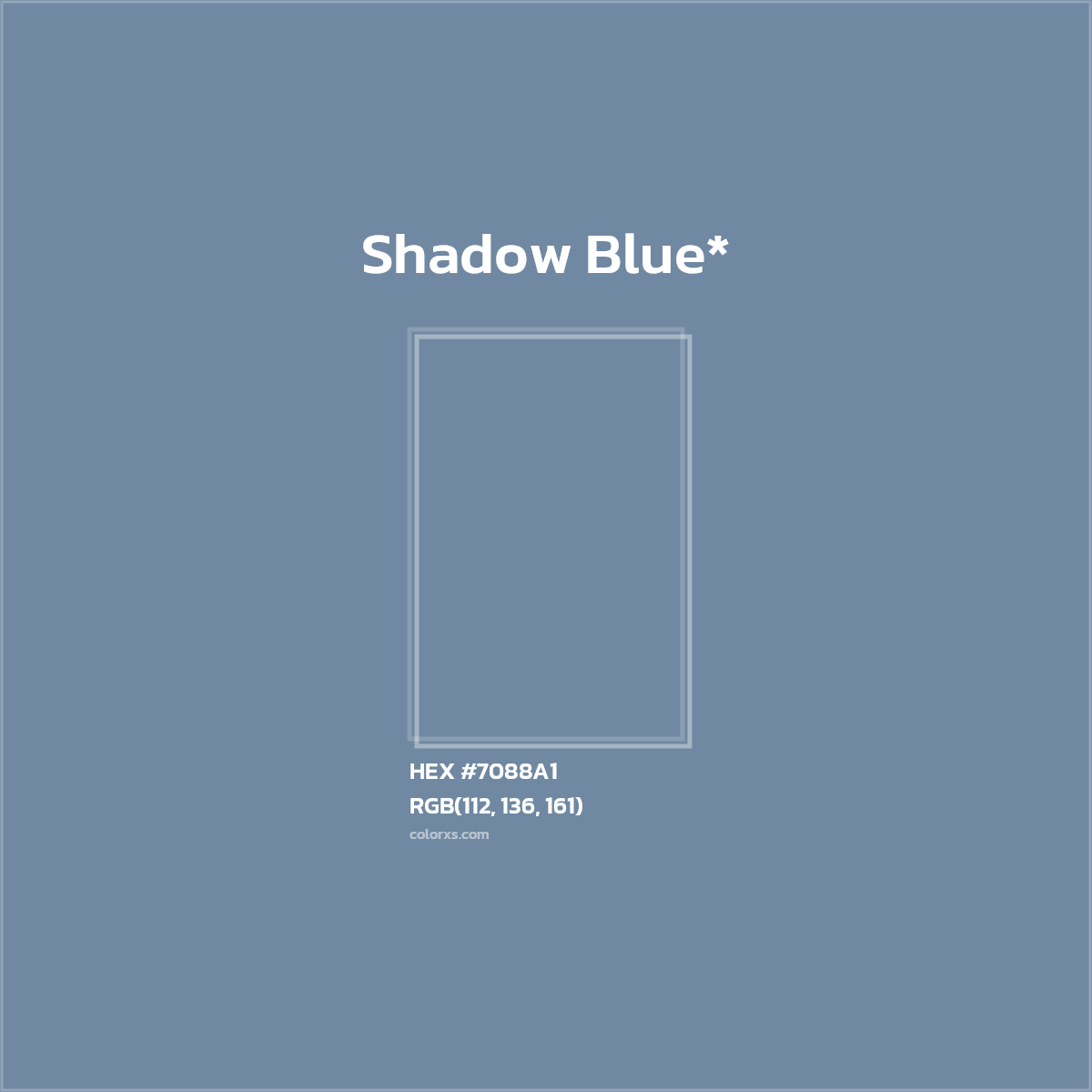 HEX #7088A1 Color Name, Color Code, Palettes, Similar Paints, Images
