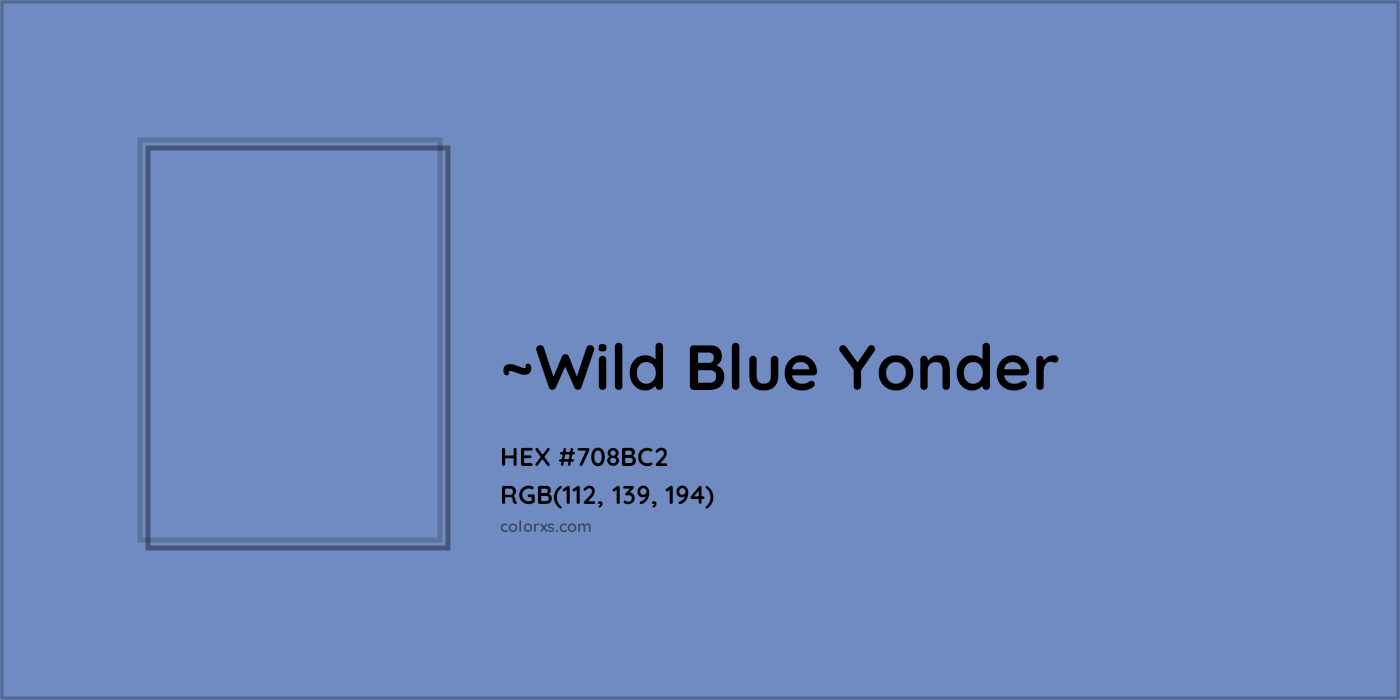 HEX #708BC2 Color Name, Color Code, Palettes, Similar Paints, Images
