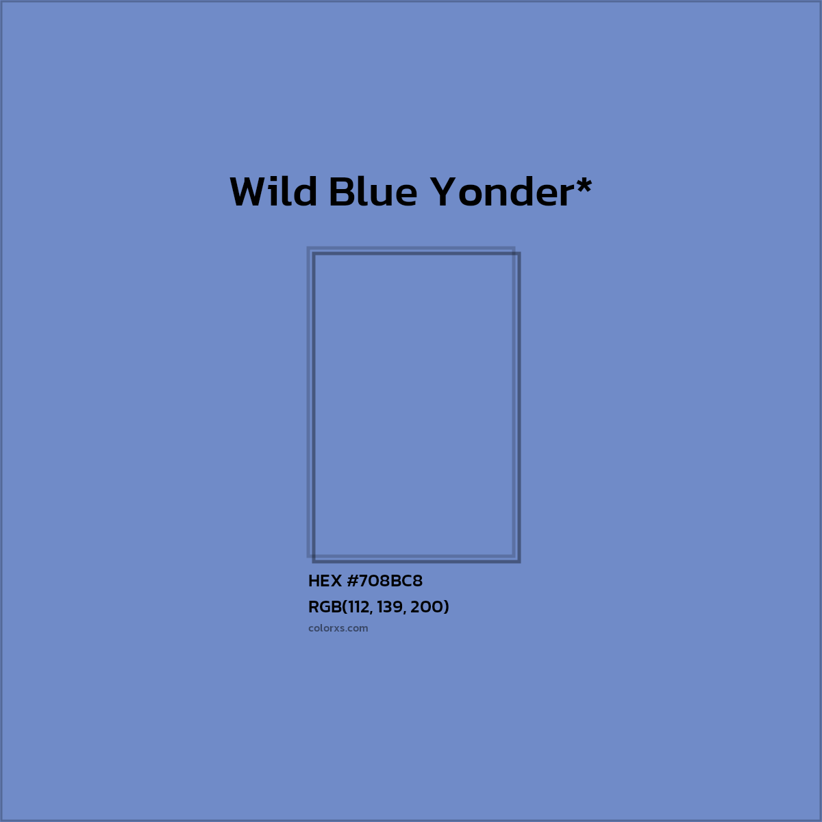 HEX #708BC8 Color Name, Color Code, Palettes, Similar Paints, Images