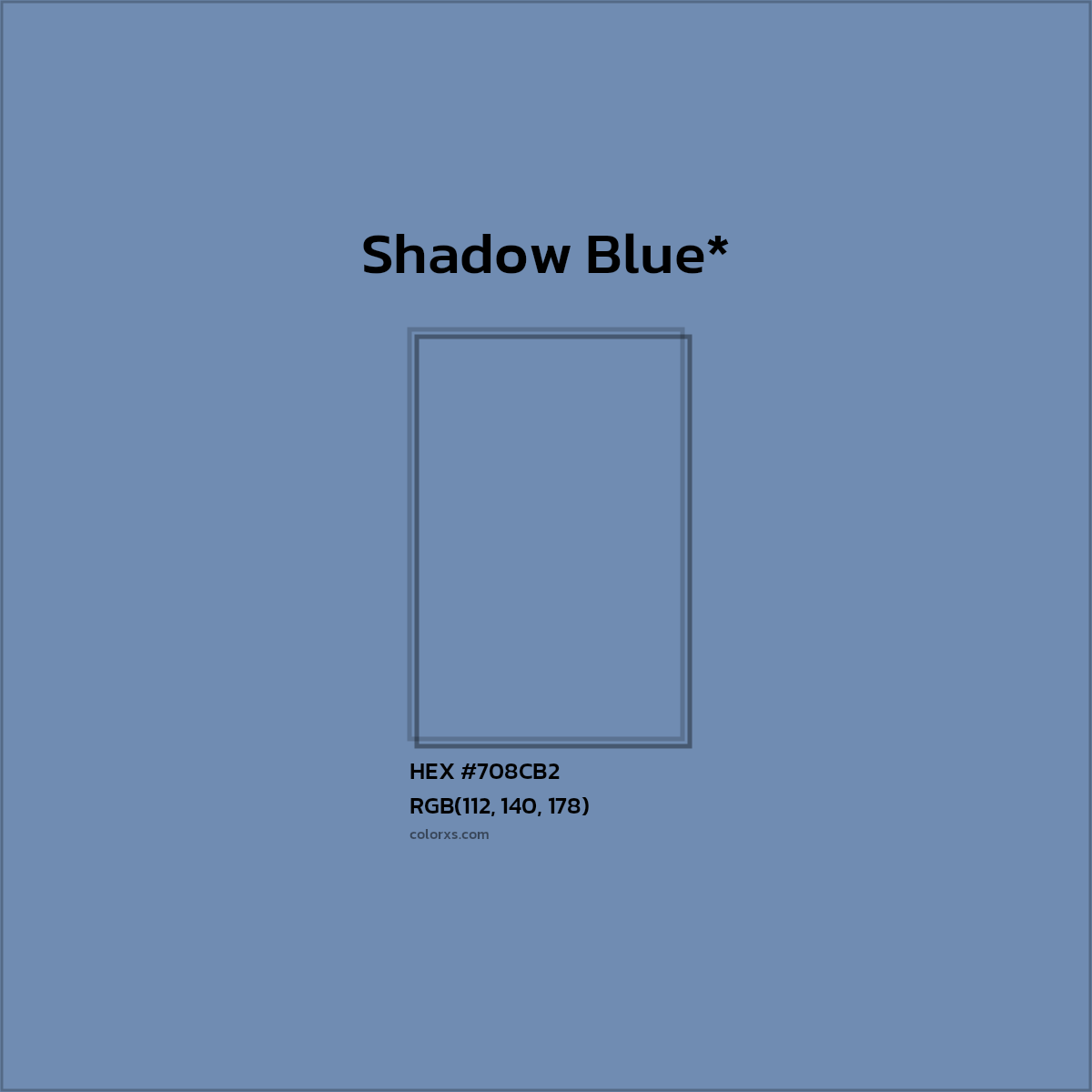 HEX #708CB2 Color Name, Color Code, Palettes, Similar Paints, Images