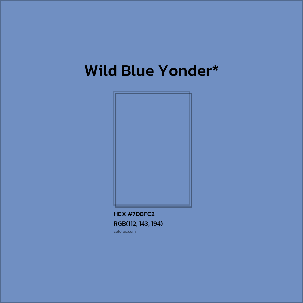 HEX #708FC2 Color Name, Color Code, Palettes, Similar Paints, Images