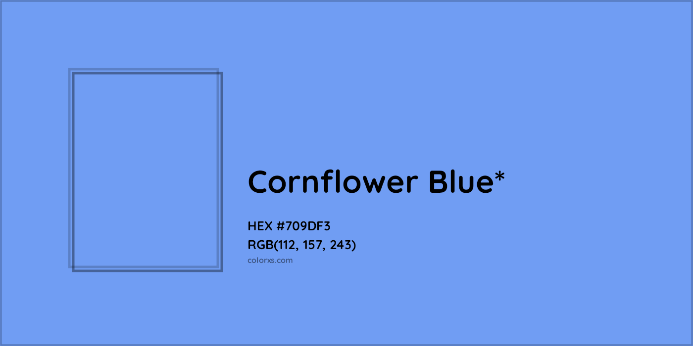 HEX #709DF3 Color Name, Color Code, Palettes, Similar Paints, Images