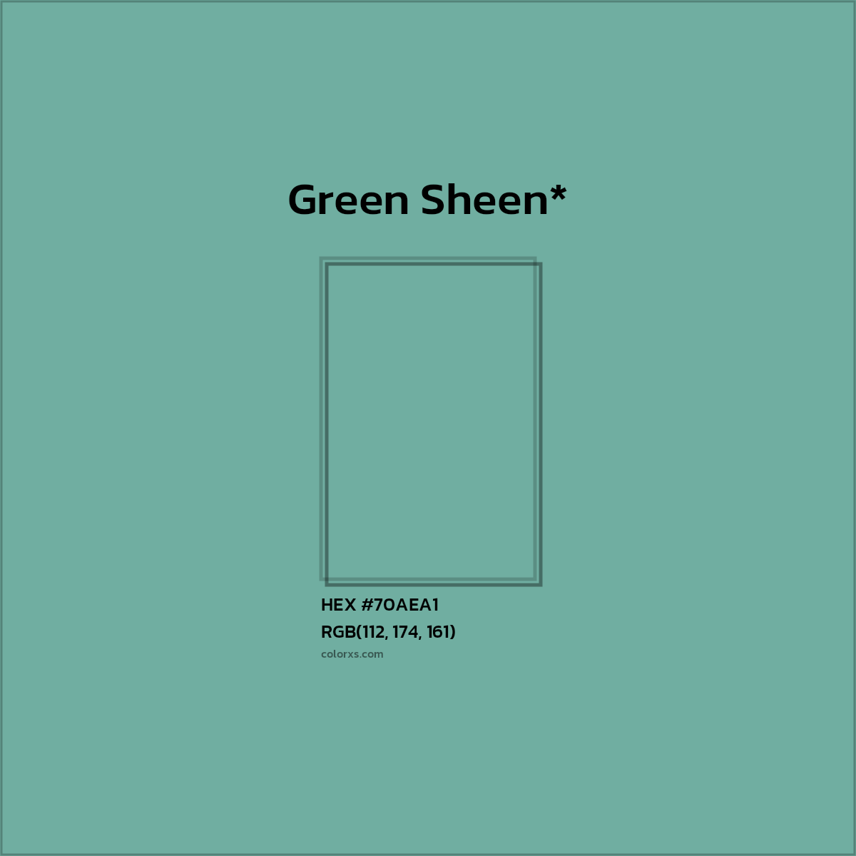 HEX #70AEA1 Color Name, Color Code, Palettes, Similar Paints, Images