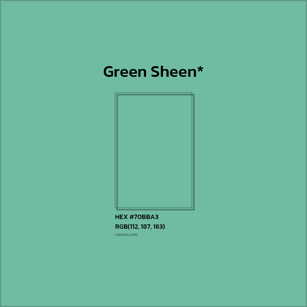 HEX #70BBA3 Color Name, Color Code, Palettes, Similar Paints, Images