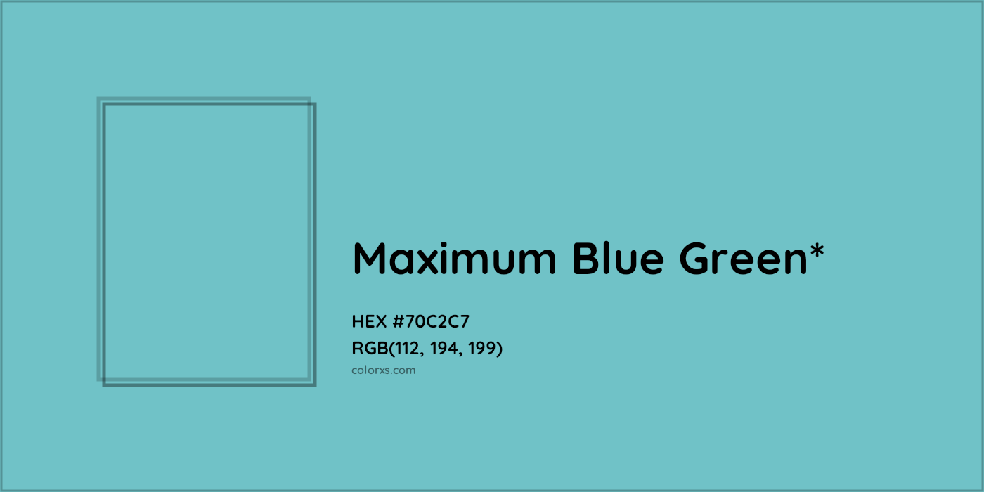 HEX #70C2C7 Color Name, Color Code, Palettes, Similar Paints, Images