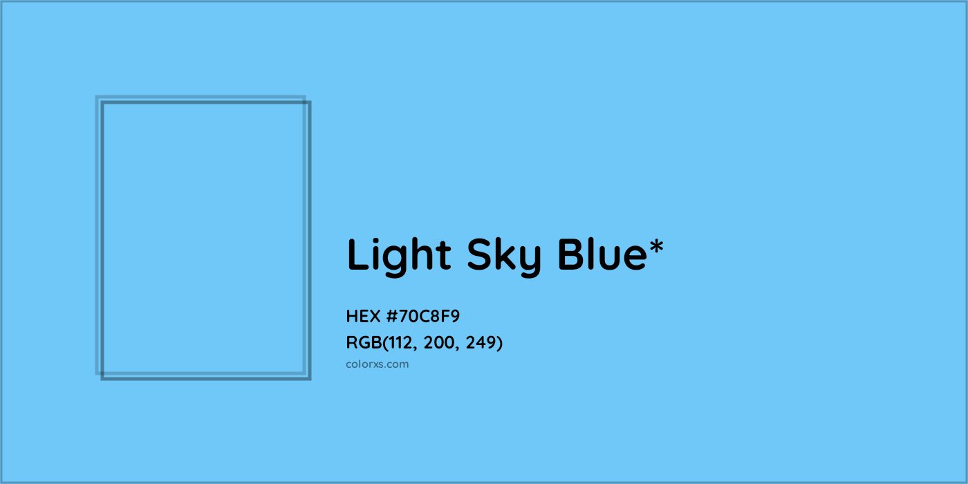 HEX #70C8F9 Color Name, Color Code, Palettes, Similar Paints, Images