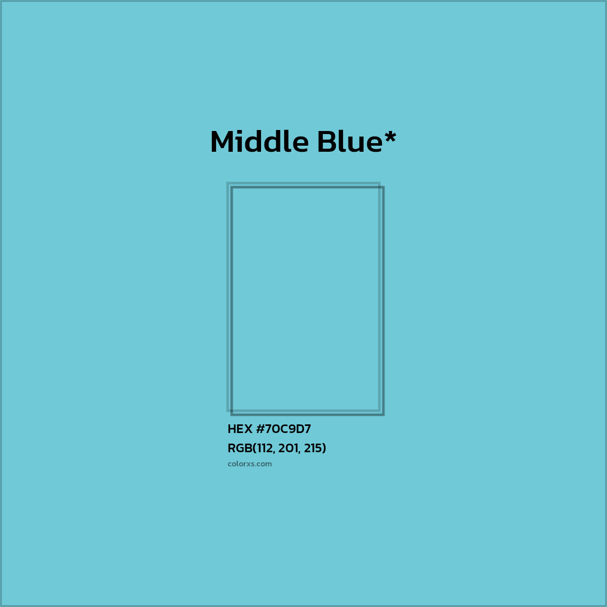 HEX #70C9D7 Color Name, Color Code, Palettes, Similar Paints, Images